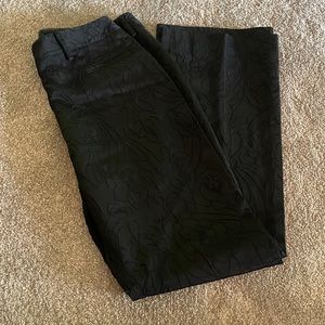Per Se by Carlisle black floral dress pants- size 2